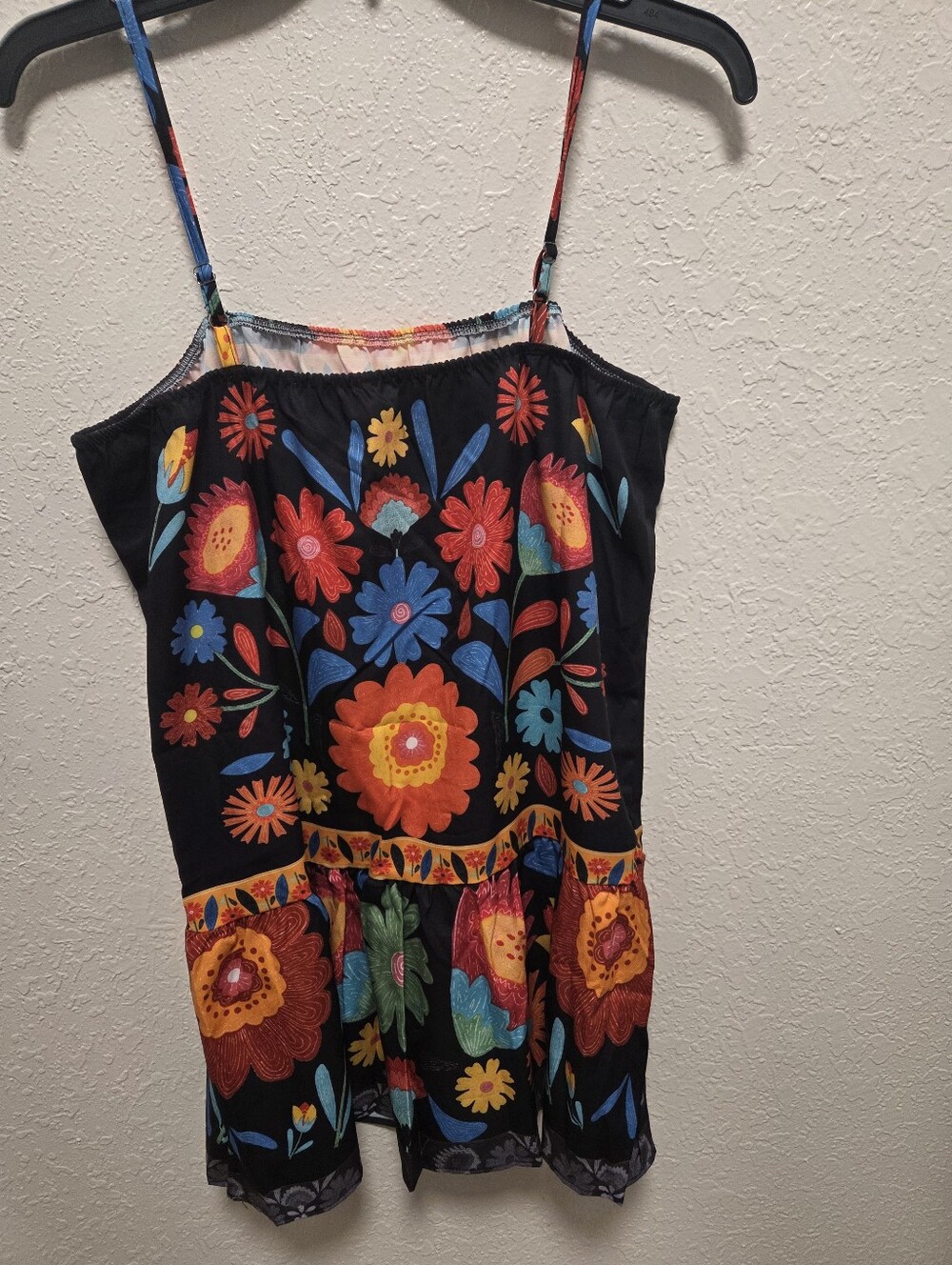 Boho Boutique Floral Black Mini Dress - Picture 2 of 3